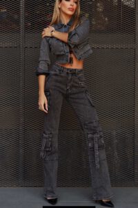 Jeans Cargo Roma Dark Nevado - Vista 1