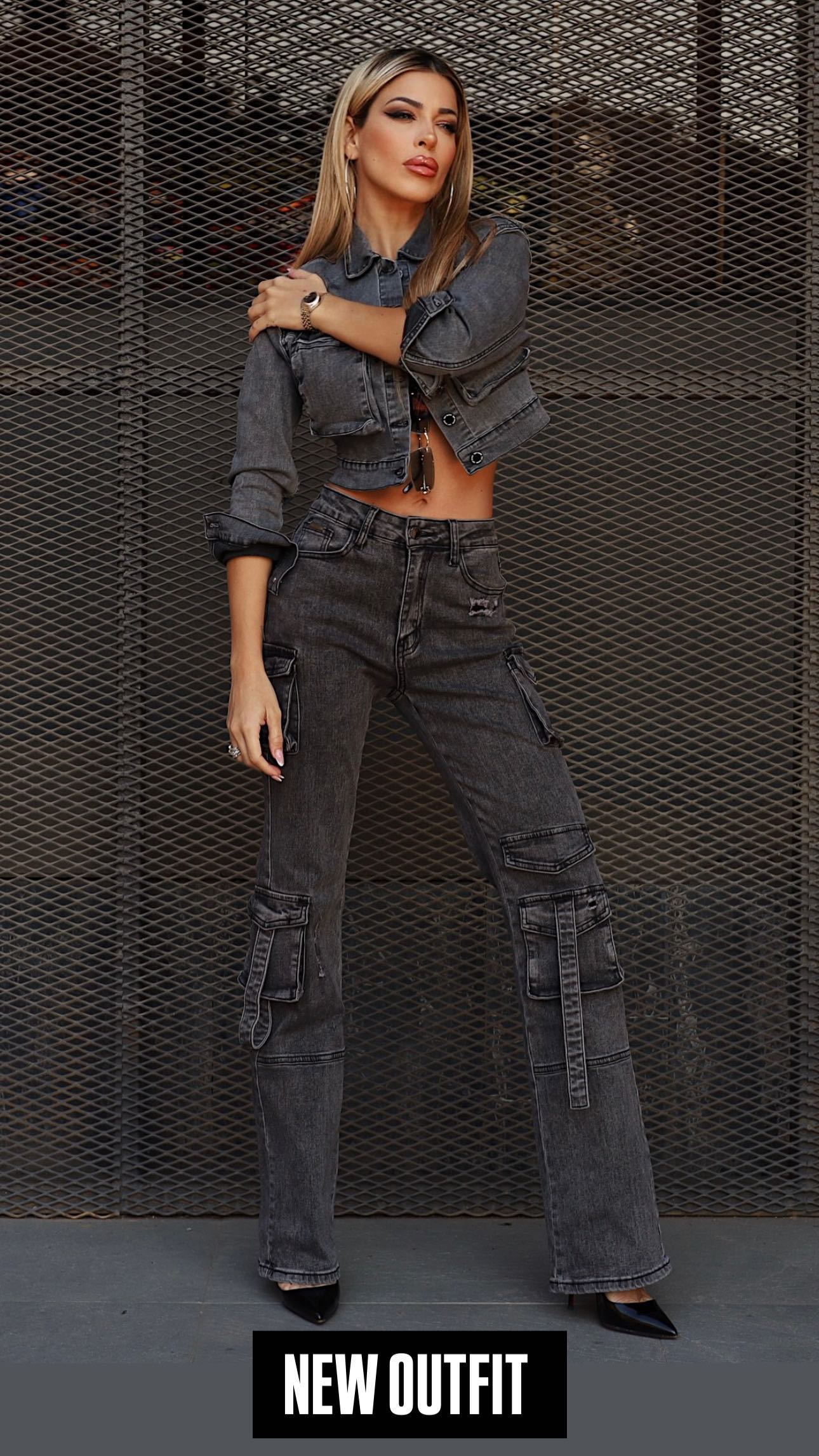 Jeans Cargo Roma Dark Nevado