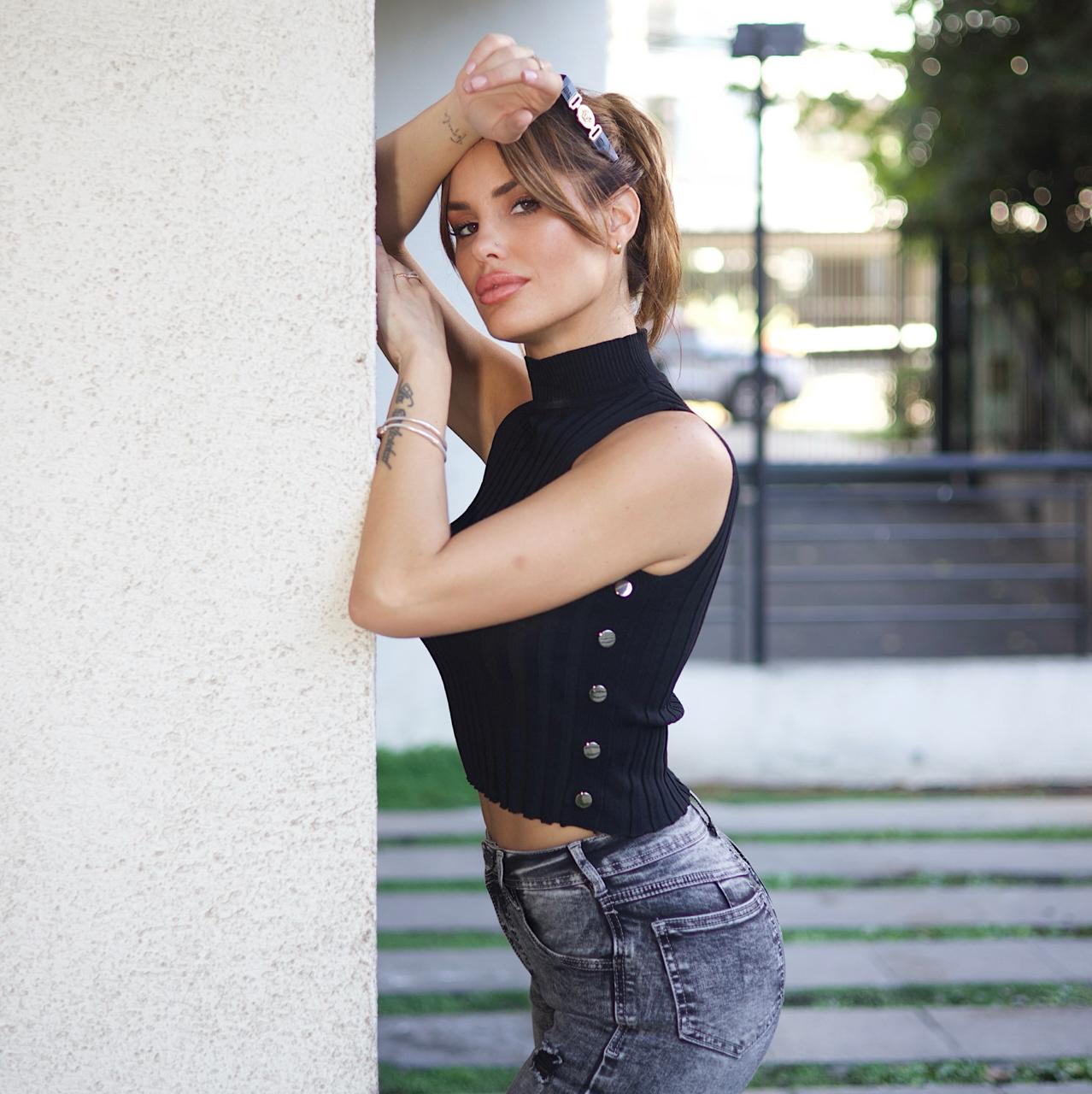 Jeans W Black nevado destroyed - Vista 4