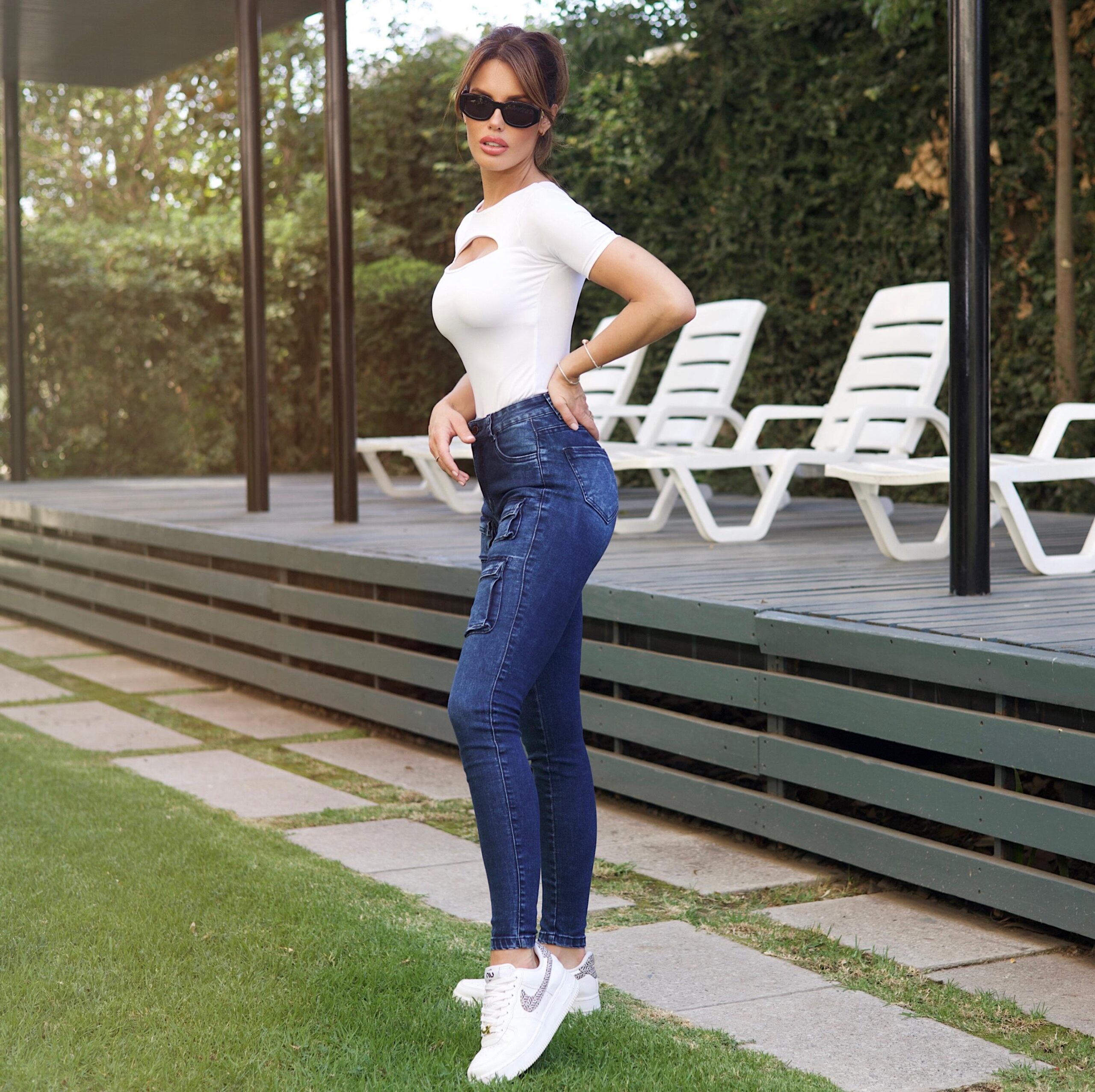 Cargo Skinny Blue Nevado - Vista 3