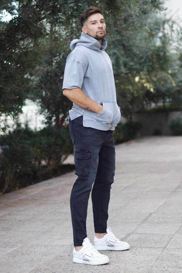 Jeans Men Cargo Black Intermedio