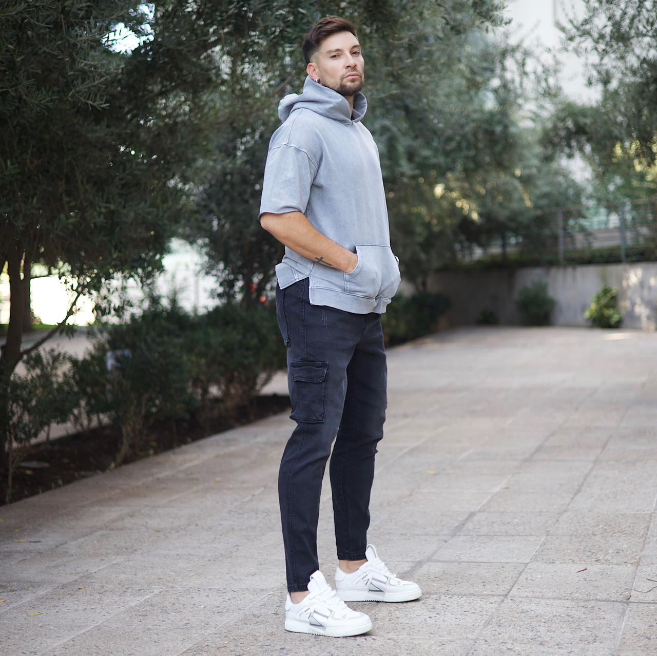 Jeans Men Cargo Black Intermedio