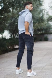 Jeans Men Cargo Black Intermedio