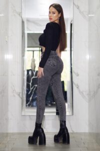 Cargo Skinny Gris Nevado - Vista 3