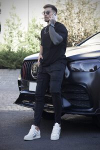 Jeans Men Cargo Black - Vista 4