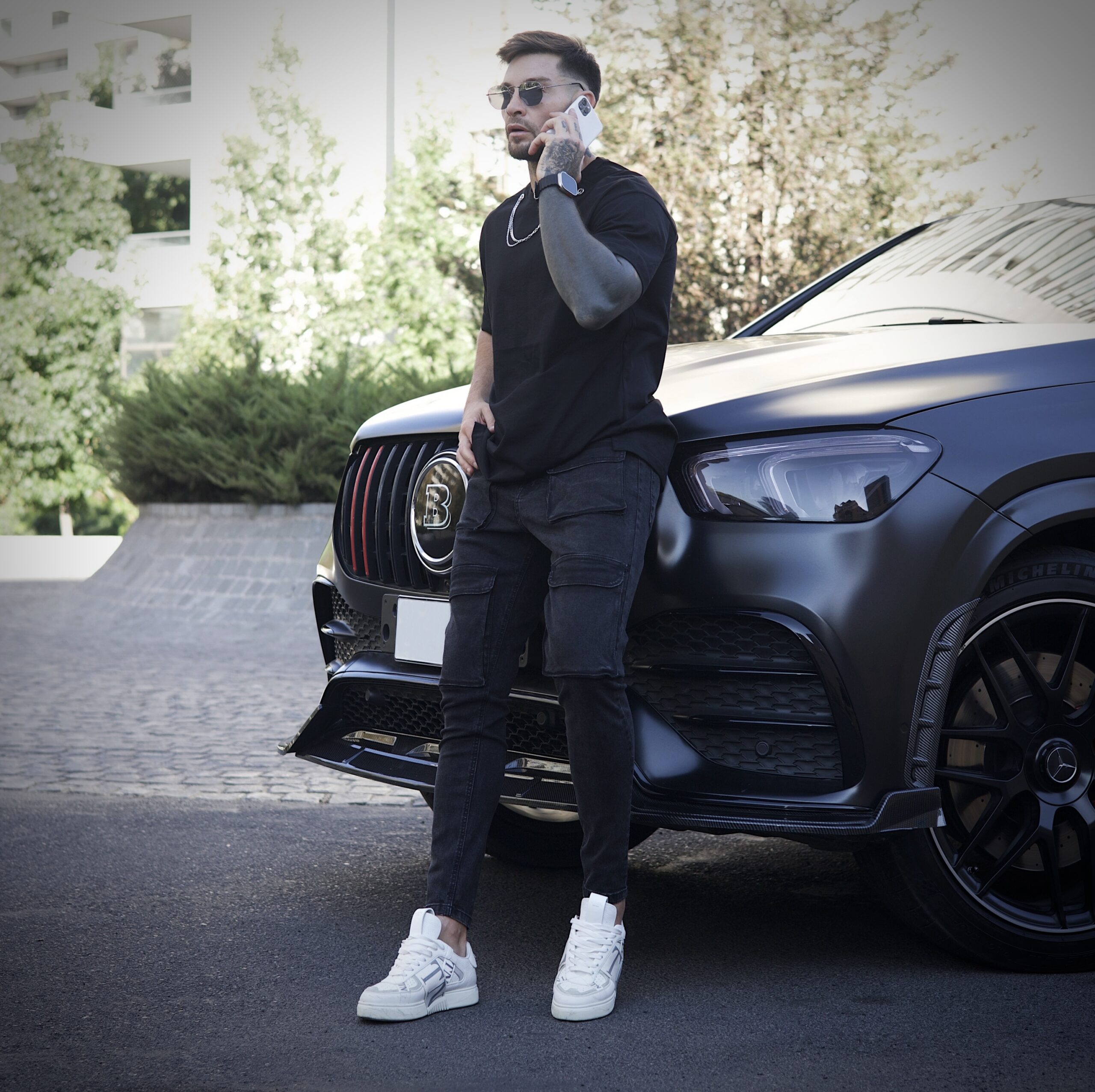 Jeans Men Cargo Black - Vista 4