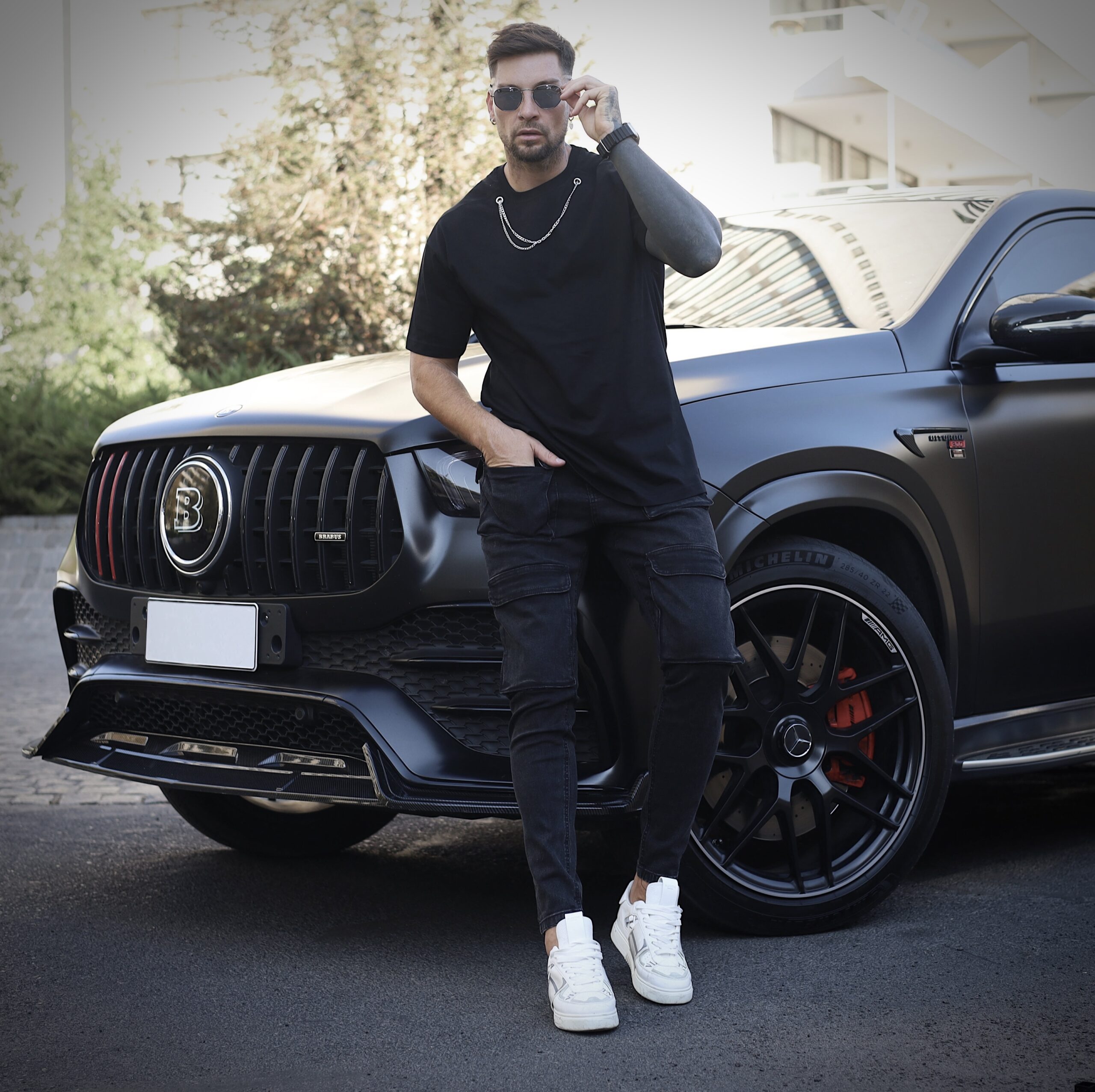 Jeans Men Cargo Black Intermedio