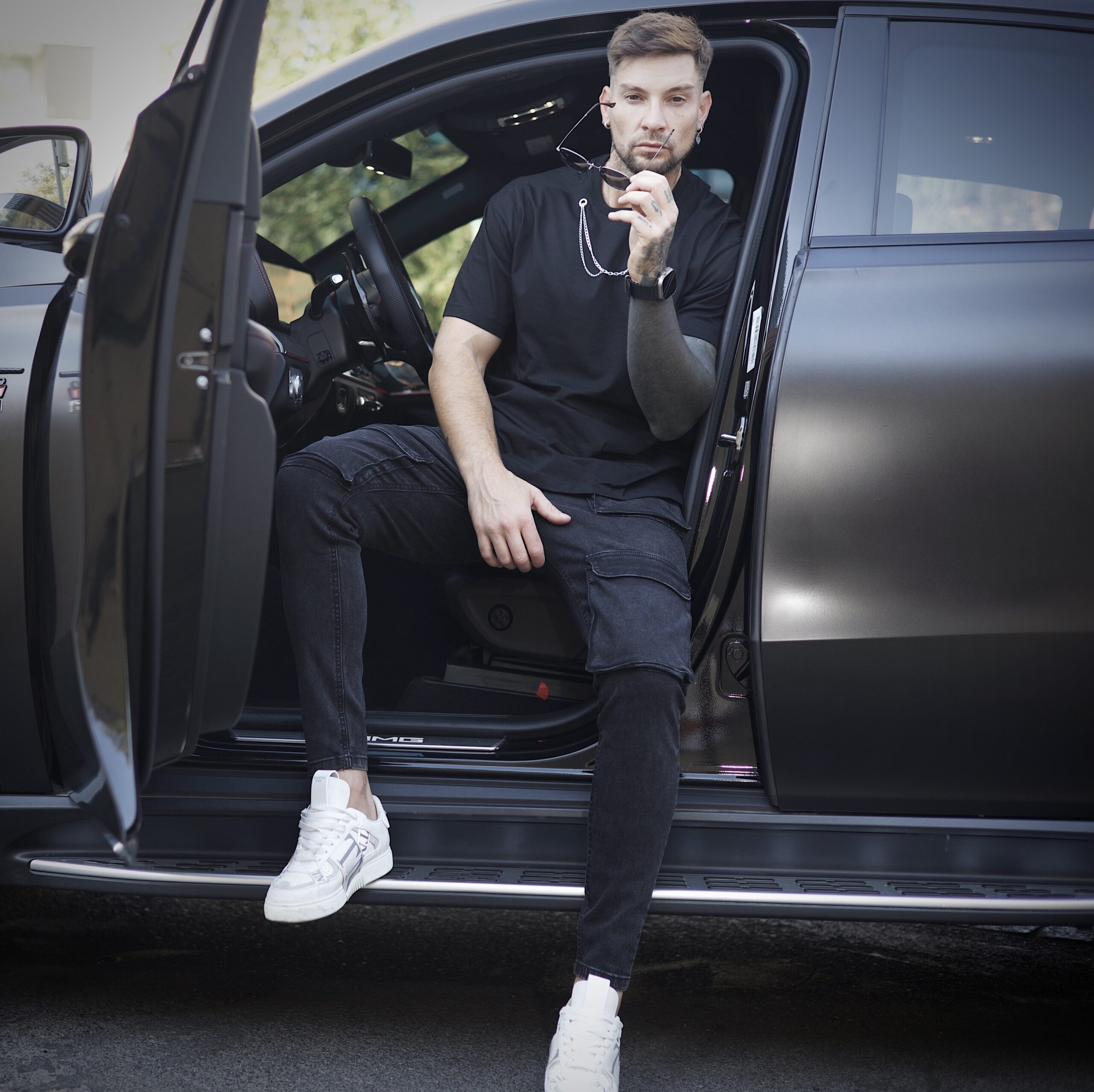 Jeans Men Cargo Black Intermedio