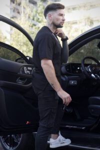 Jeans Men Cargo Black - Vista 5