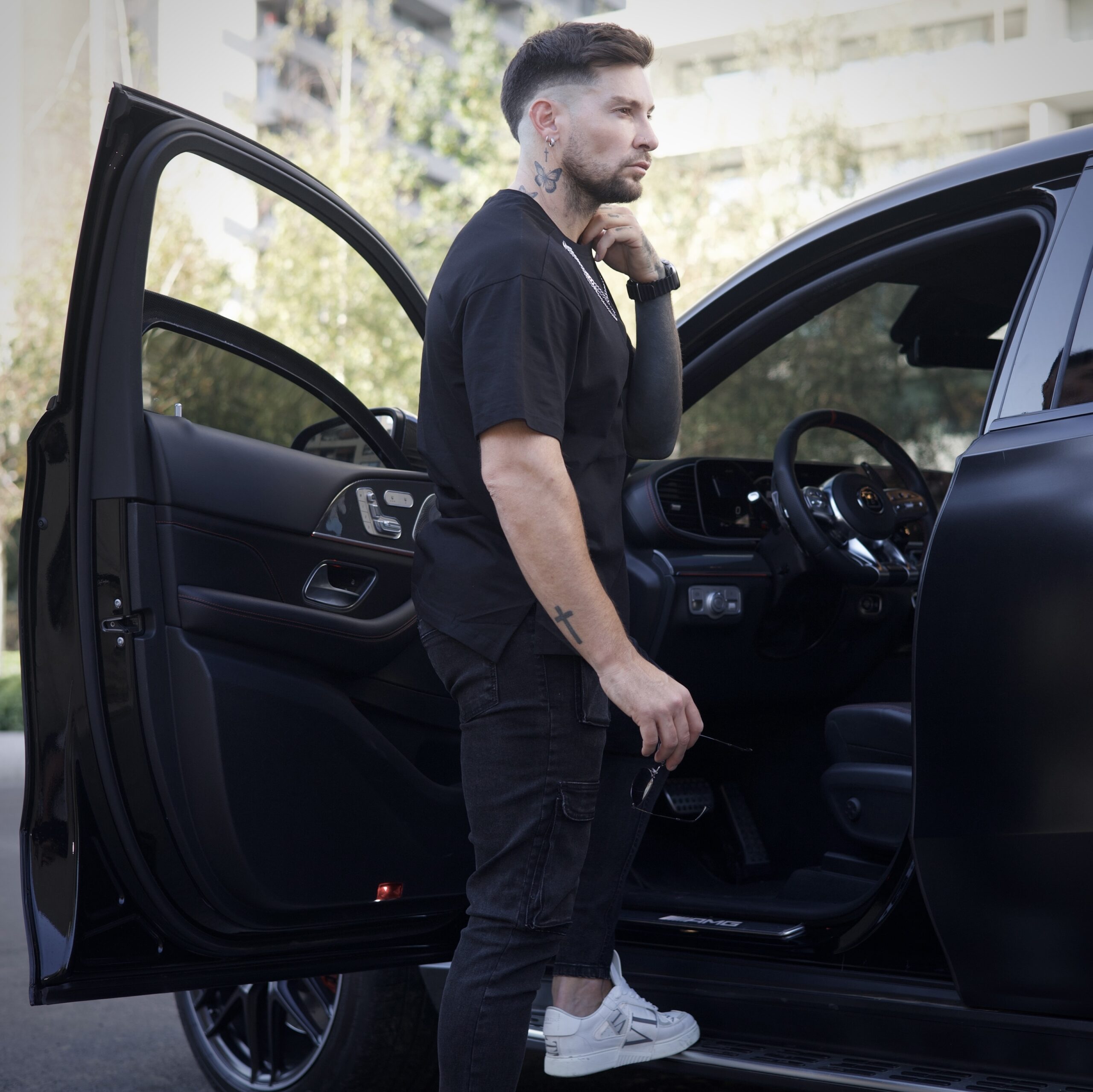 Jeans Men Cargo Black - Vista 5