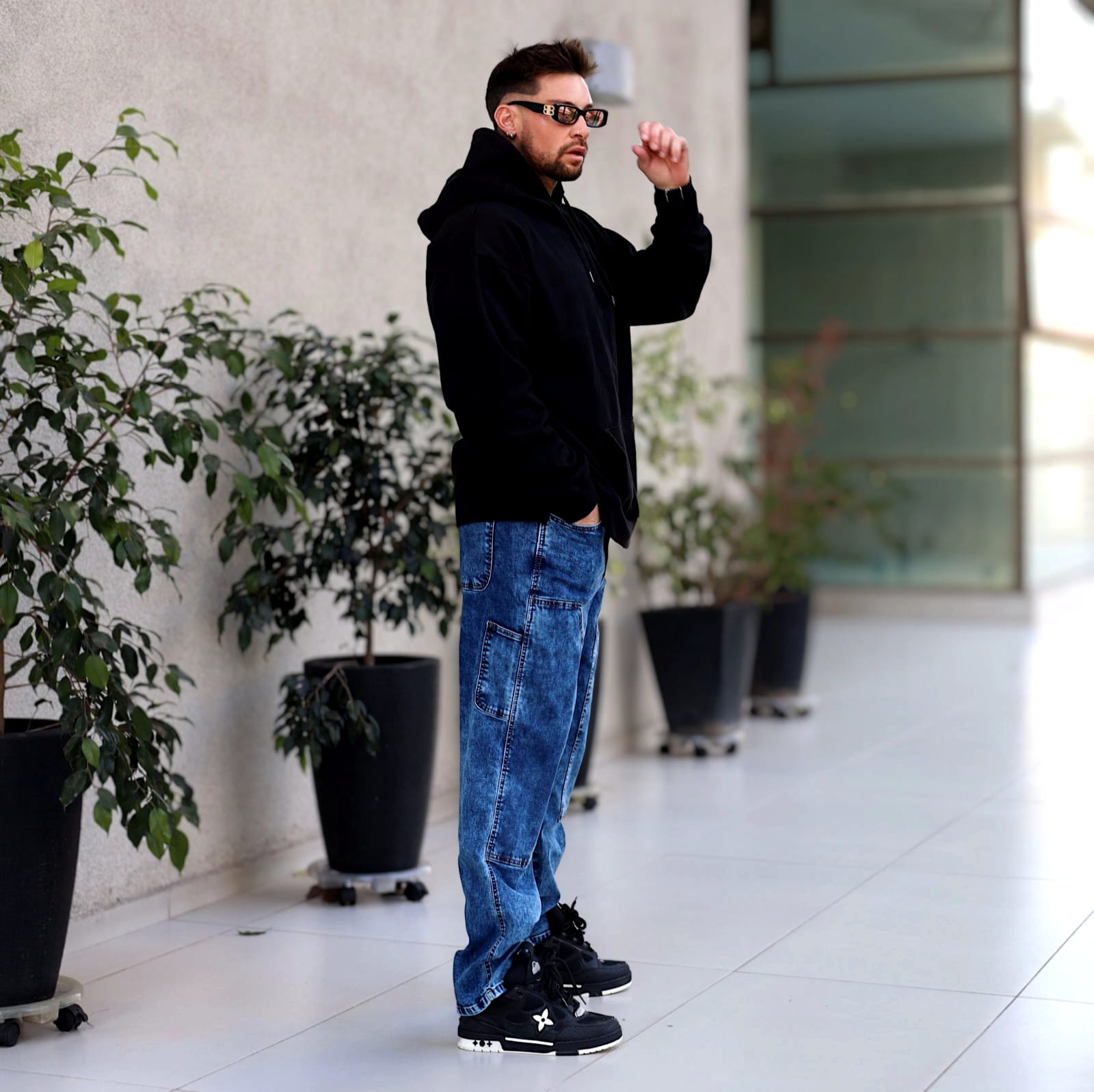 Jeans Men Oversize Blue Desgastado - Vista 5