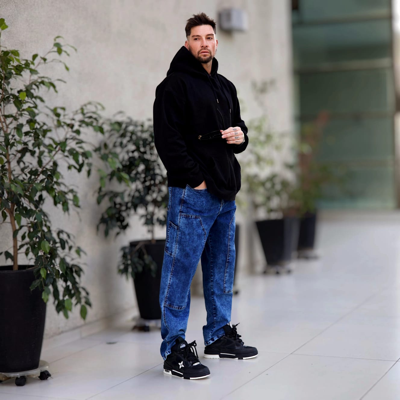 Jeans Men Oversize Blue Desgastado - Vista 3