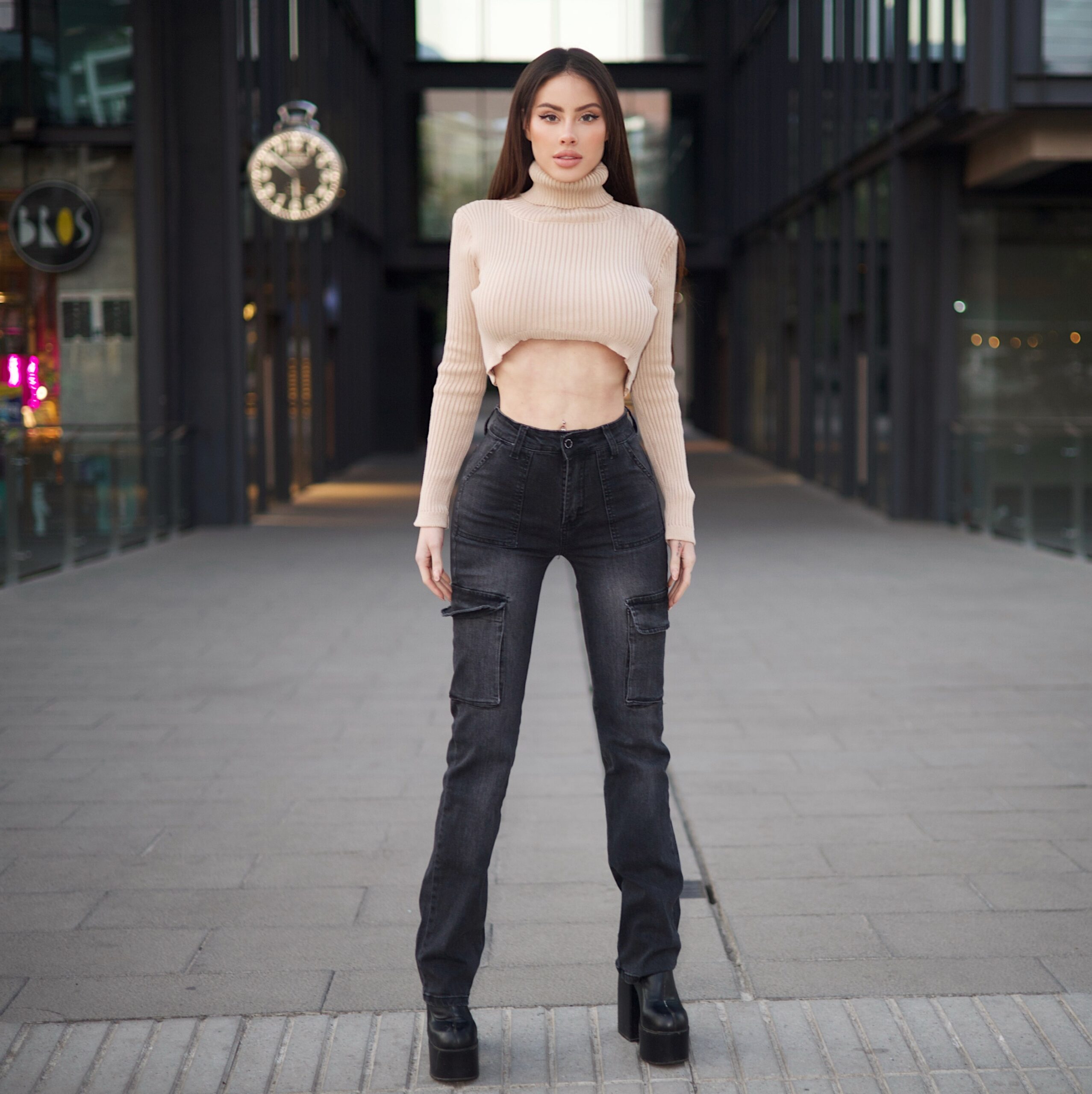 Jeans Cargo Black Desgastado