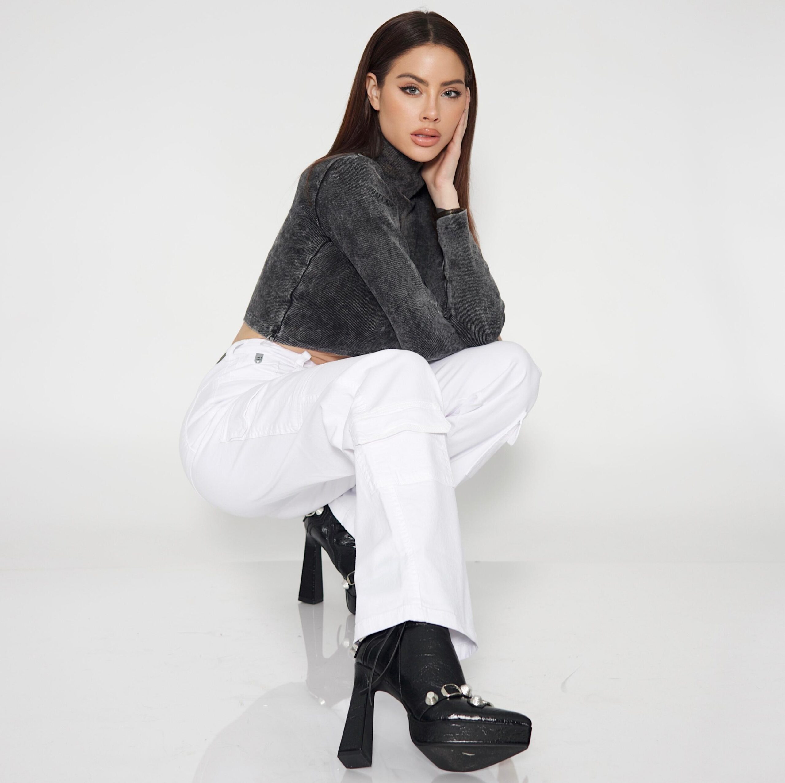 Jeans Cargo White - Vista 3