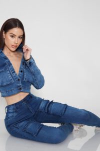 Chaqueta Cargo Celeste