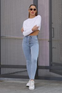 Jeans Monaco Color Celeste Ice