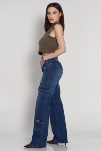 Jeans Cargo Blue Destroyed