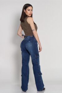 Jeans Cargo Blue Destroyed - Vista 3