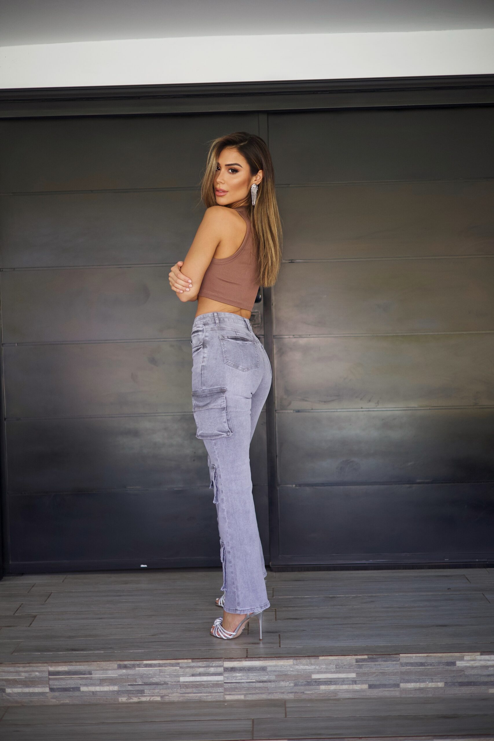 Jeans Cargo Santorini Grigio - Vista 4