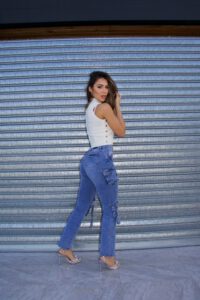 Jeans Cargo Multipocket Roma Blue Intermedio - Vista 3