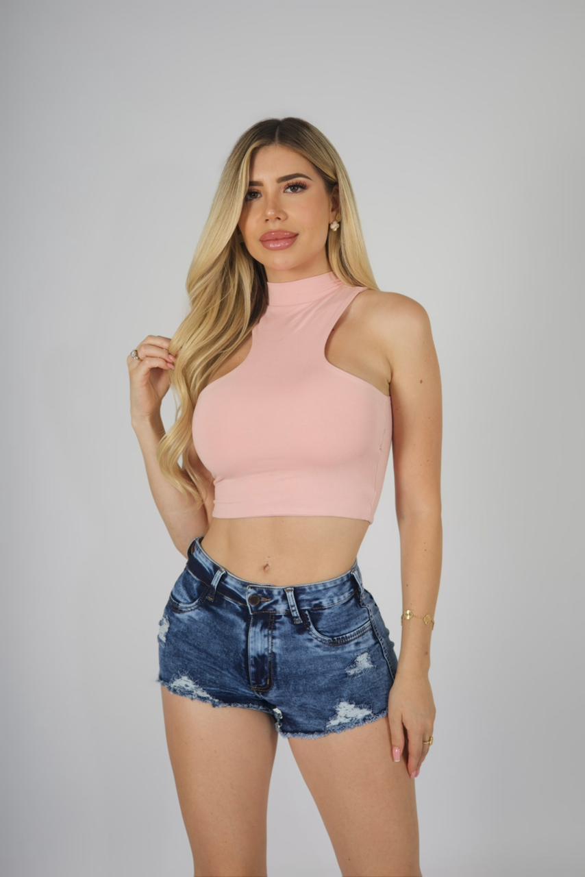 Short Blue Nevado hilo café - Vista 4