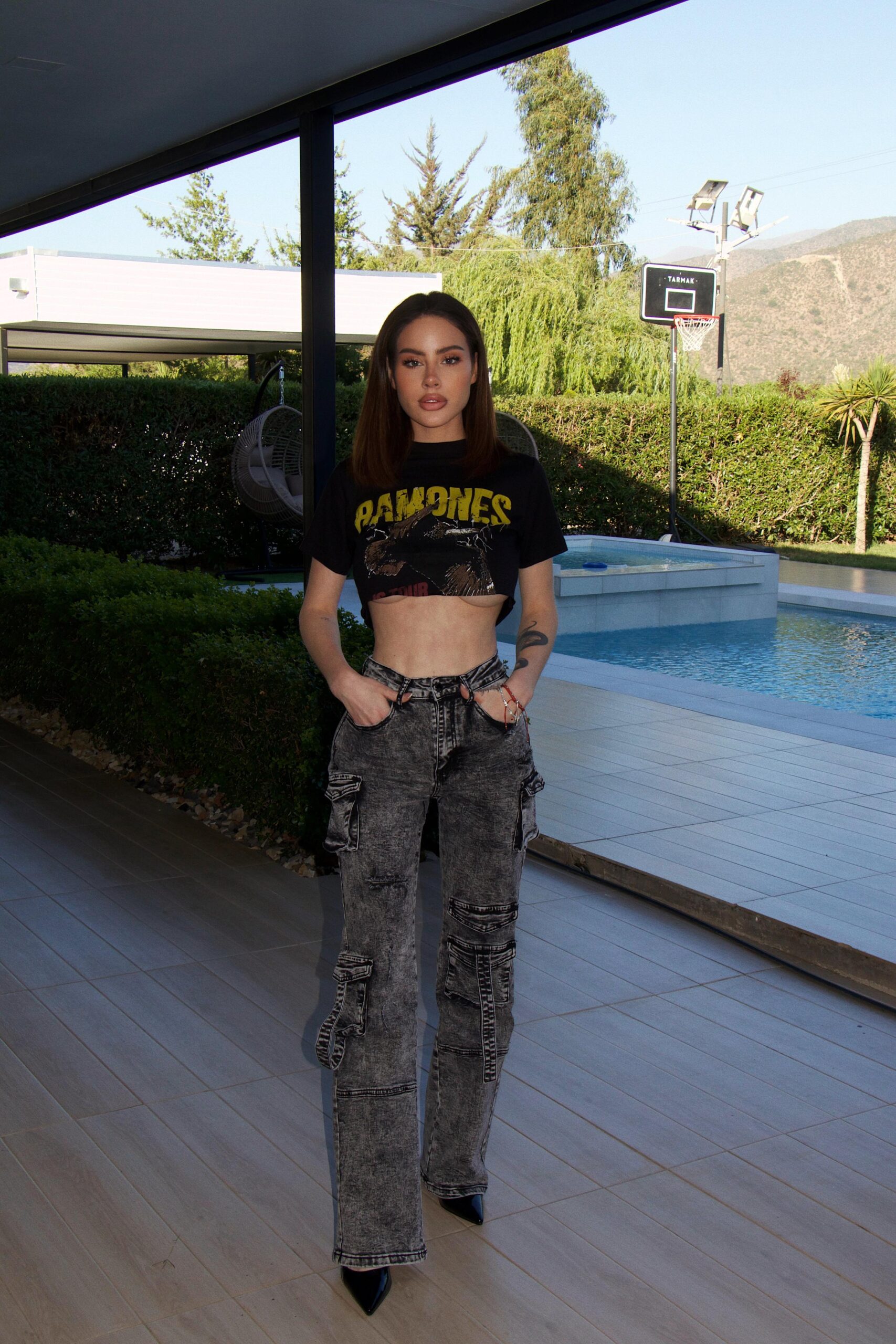 Jeans Cargo Multipocket Roma Black Nevado