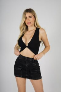 Falda Cargo Black Gravillada - Vista 1