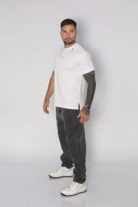 Jeans Men Oversize Black Desgastado