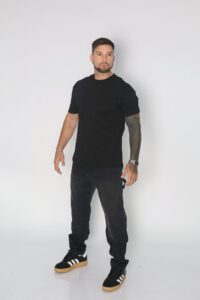 Jeans Men Oversize Black Desgastado