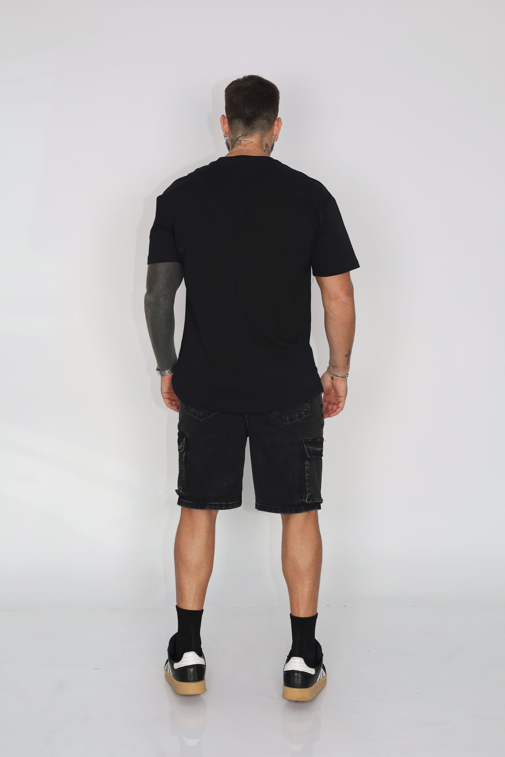 Short Men Cargo Black - Vista 3