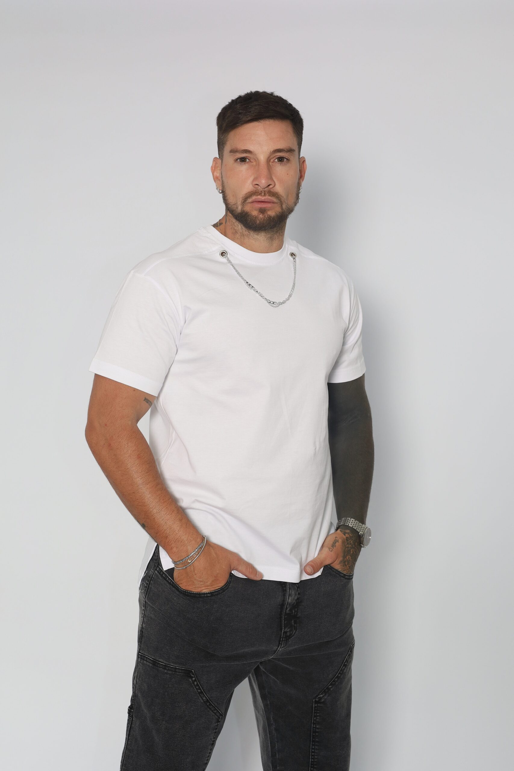 Jeans Men Oversize Black Desgastado - Vista 4