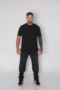 Jeans Men Oversize Black Desgastado
