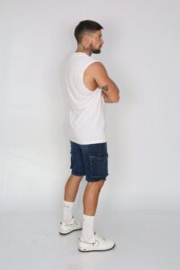 Short Men Cargo Blue Intermedio - Vista 4