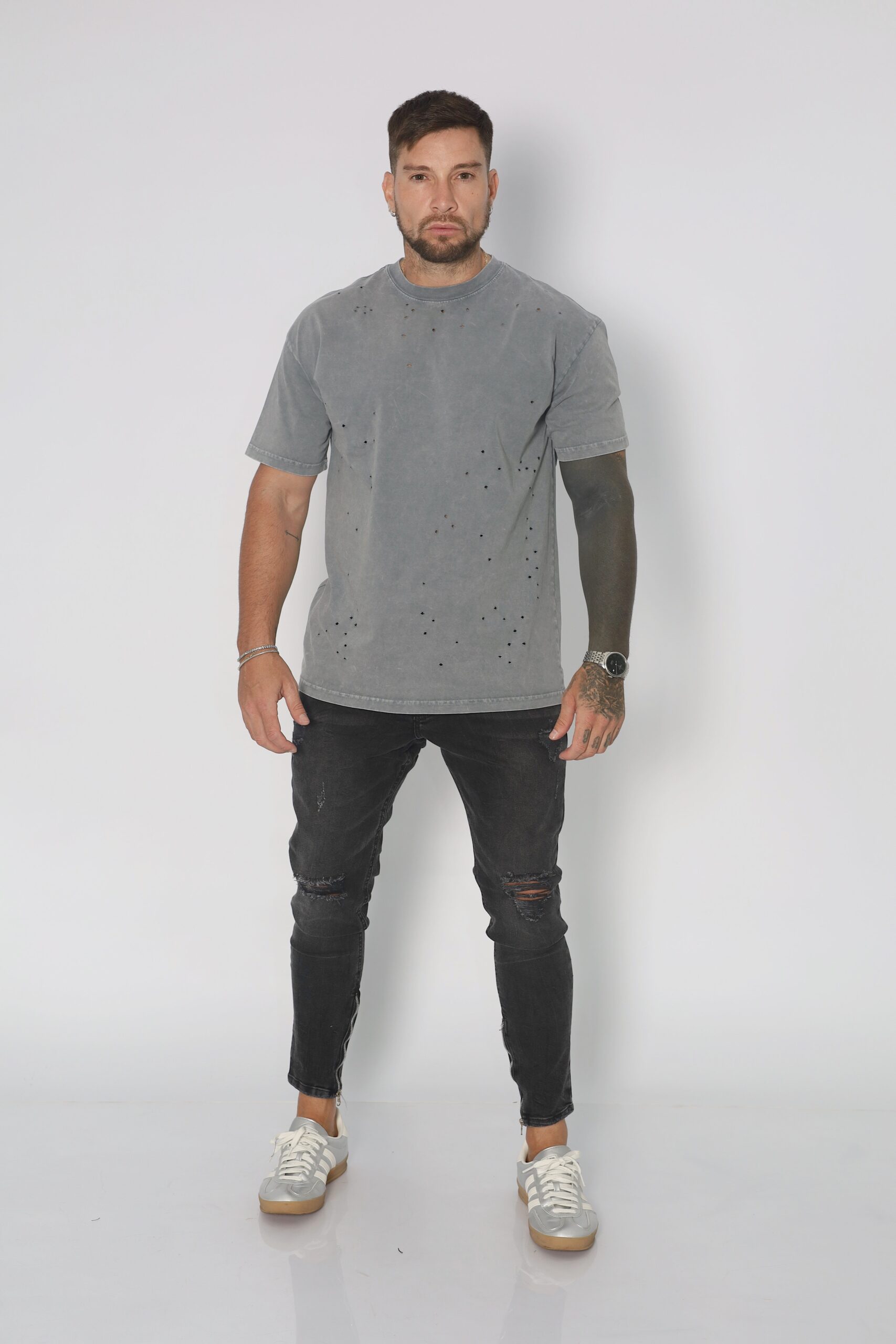 Jeans Men Dark Zipper