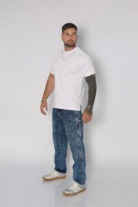 Jeans Men Oversize Black Desgastado