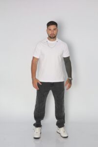 Jeans Men Oversize Black Desgastado