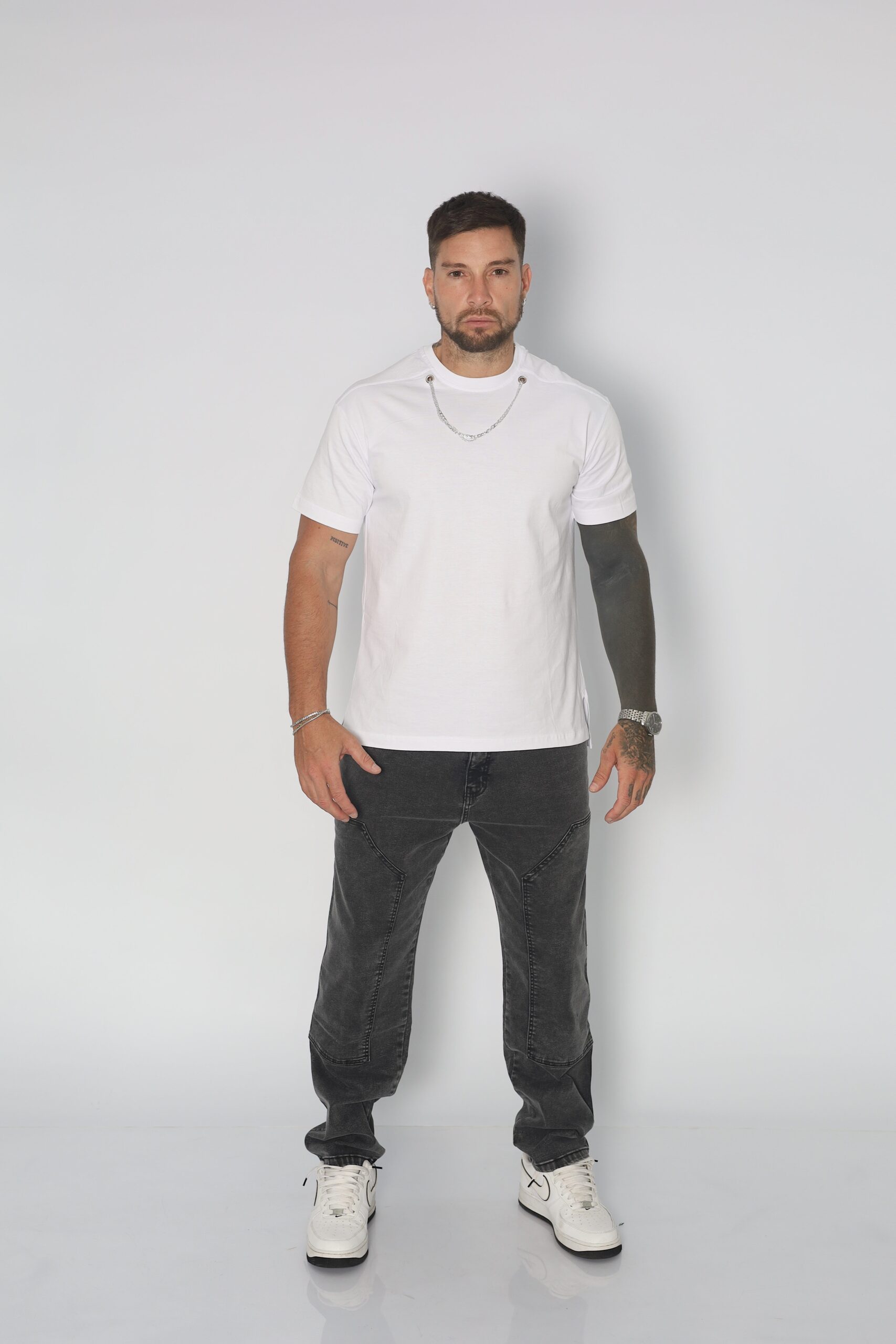 Jeans Men Oversize Black Desgastado