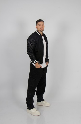 Jeans Men Cargo Multipocket Black - Vista 3