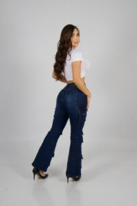 Jeans Cargo Multipocket Santorini Blue