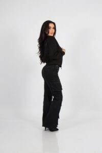 Jeans Cargo Multipocket Santorini black - Vista 4