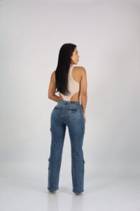 Jeans Cargo Paris Blue Destroyed - Vista 3