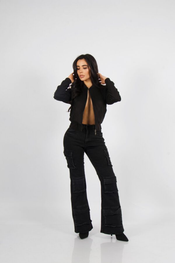 Jeans Cargo Multipocket Santorini black