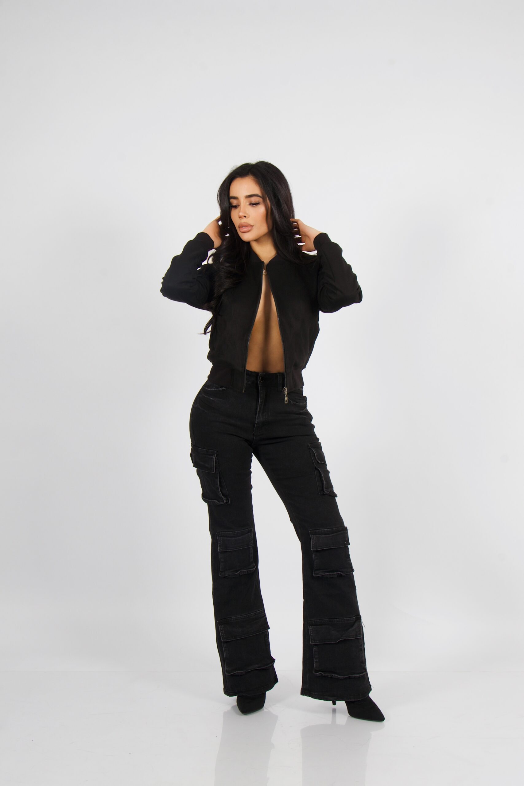 Jeans Cargo Multipocket Santorini black