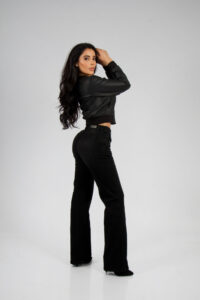 Jeans Wide Leg Black - Vista 3