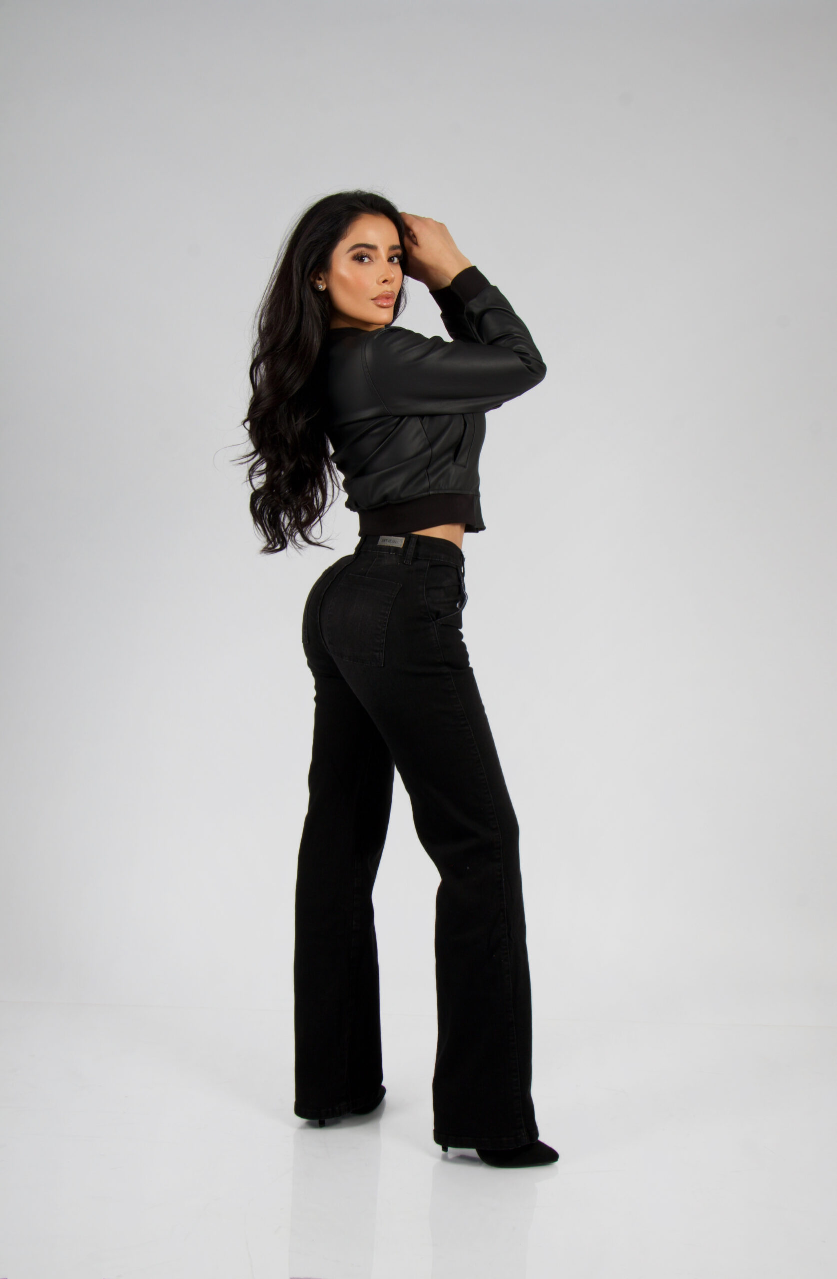 Jeans Wide Leg Black - Vista 3
