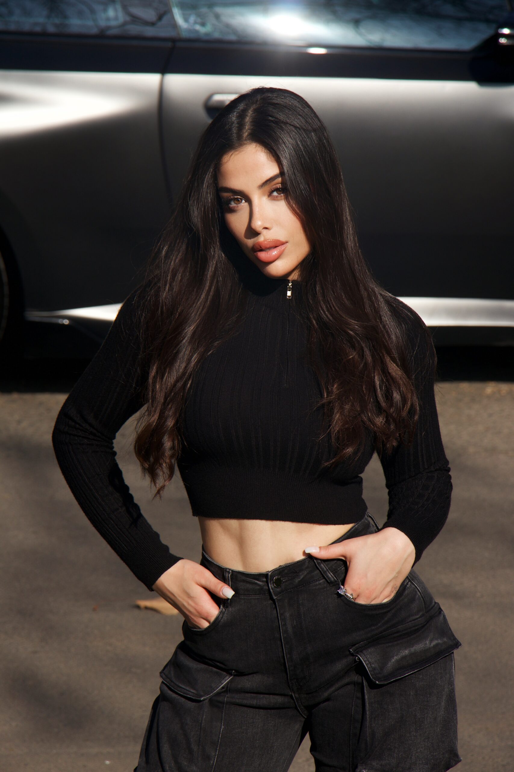 Jeans Cargo Multipocket Luxury Black desgastado - Vista 8