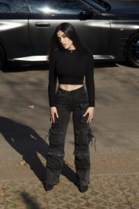 Jeans Cargo Multipocket Luxury Black desgastado - Vista 3