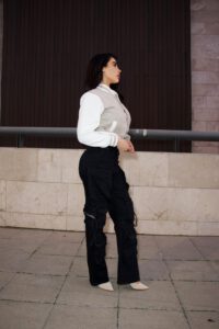 Jeans Cargo Multipocket Luxury black - Vista 4