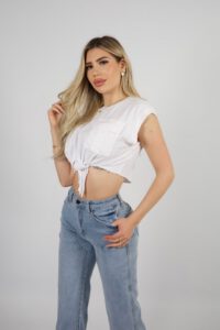 Jeans W Wide Leg Luxury Celeste - Vista 3