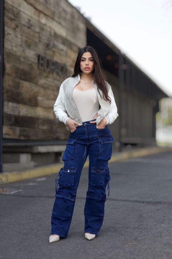 Jeans Cargo Multipocket Luxury Blue